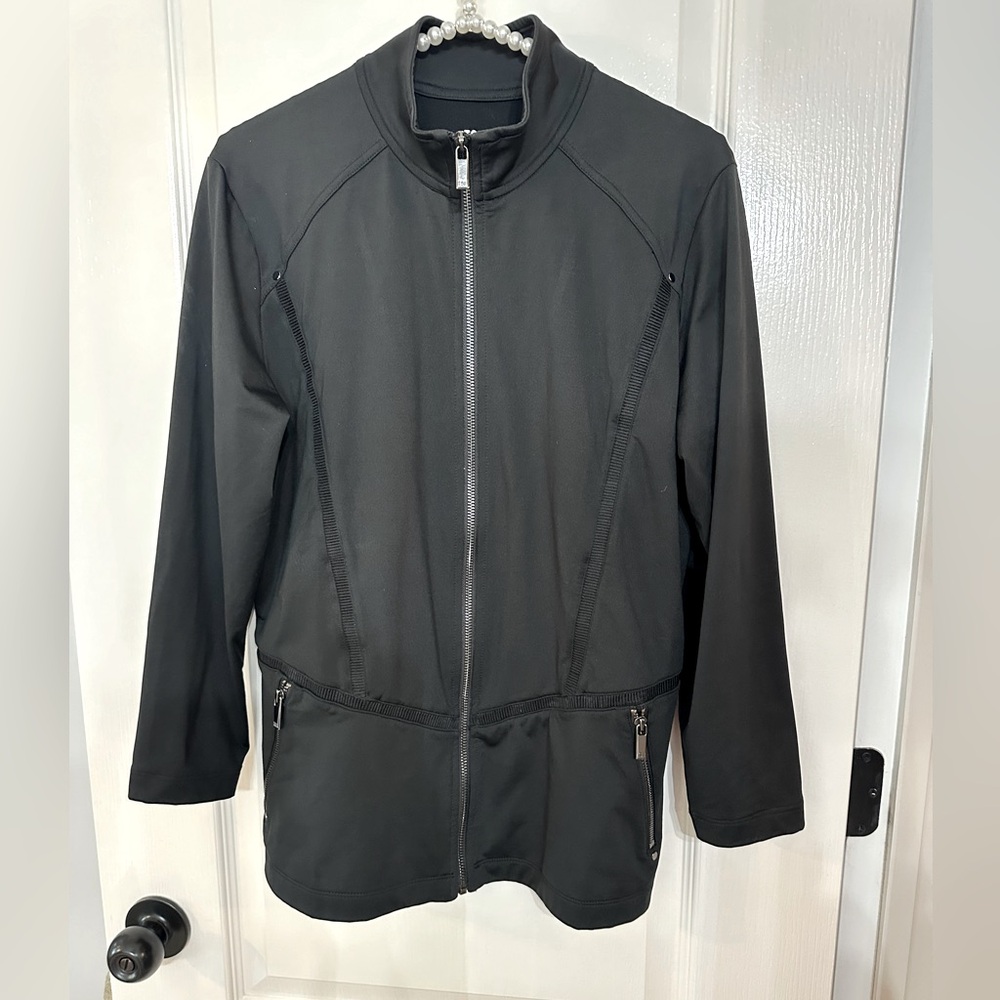 Tail Activewear Zip Up Golf/Tennis Black Lightweight Jacket Size Medium